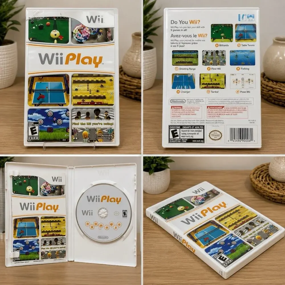 Wii Play Nintendo Wii 2007 Nintendo Mini Games Sports Pool Shooting Complete